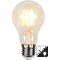 LED lampa E27 | A60 | Dag/natt-sensor | 2100K | 4,2W klar